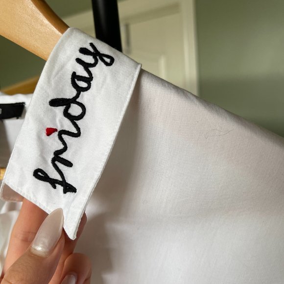 "Friday" flattering white button down - Picture 2 of 3